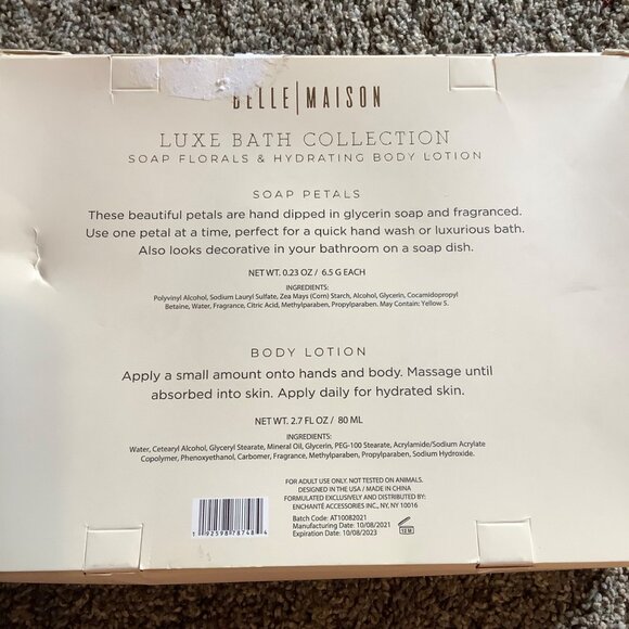 Belle Maison Luxe Bath Collection Soap Petals Floral Lotion Dahlias Mint NWT - Picture 6 of 6